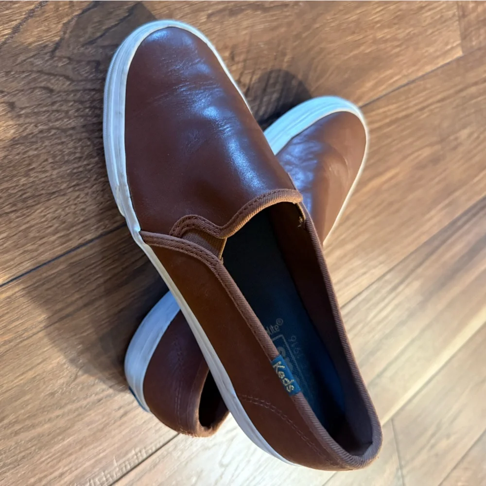 Keds Double Decker Leather Slip-On Sneaker - Picture 2 of 6